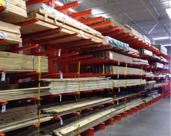 Muliti Lever Metal Cantilever Storage Rack For Lumber /  Plywood / PVC Storing