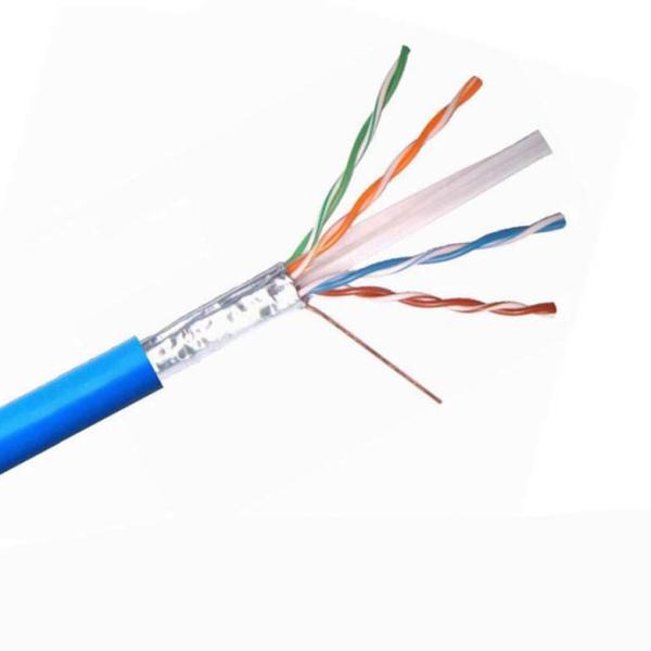 FTP 23AWG 0.57mm Pure Copper Cat6 Ethernet Cable 1000 Ft PVC+PE Double Sheath