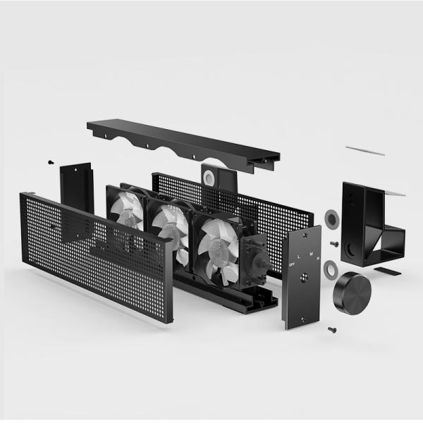 1035g Three 8025 Fans Laptop Cooler Stand , 1800RPM Adjustable Laptop Cooling Stand