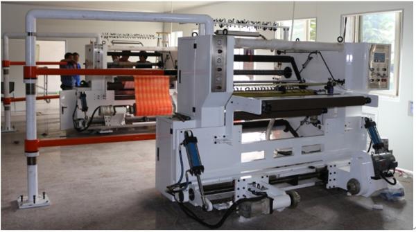 J-1300 High-speed Slitting Machine 800mm unwind 500mm rewind 400m/m shaftless double slipped air shafts PLC import parts
