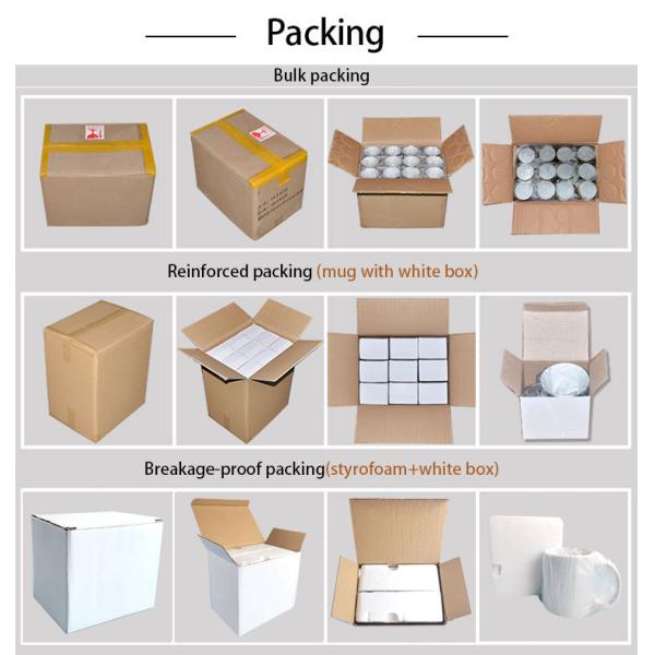 11 Oz Porcelain Ceramic Coffee Cups White Color With Custom Logo