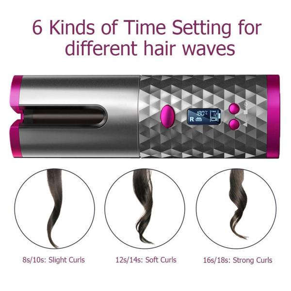 Auto Magic Rotating Cordless Rechargeable Hair Curler