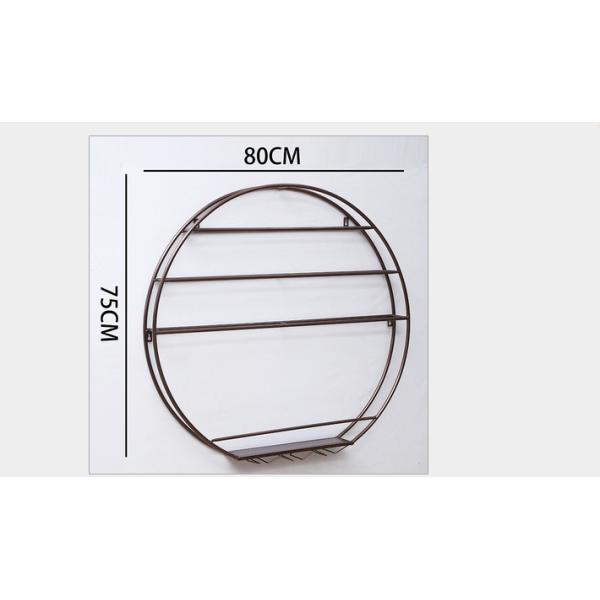 Household Wall Mounted 80cm Diameter Metal Wine Rack