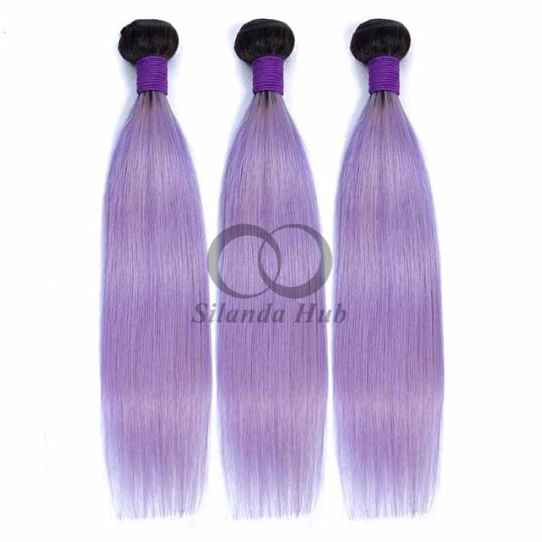#T1B/Purple Straight Remy Human Hair Bundles Sew In Weave Bundles Brazilian Bundle Deals