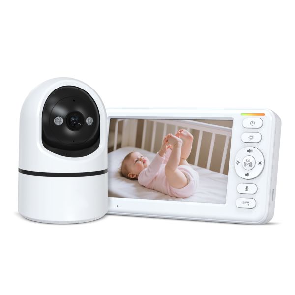 2025 Tuya App New Products 5000mAh Battery 5inch 720p 1080p Video Baby Monitor 2.4G Wireless Baby Phone Baby Monitor with Camera