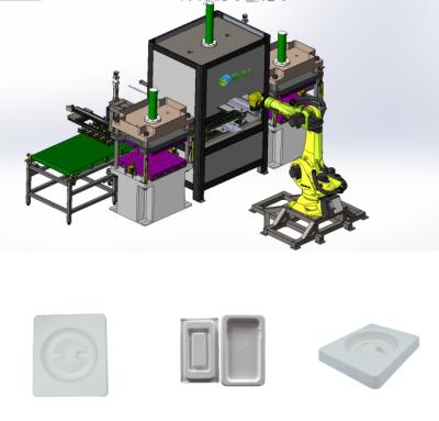 Máquina de fabricação de chapas de celulose de bagaço biodegradável