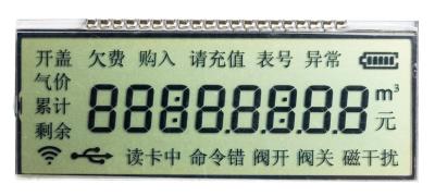 20 Pin Positive Reflective HTN LCD Display Customized Water Meter Display