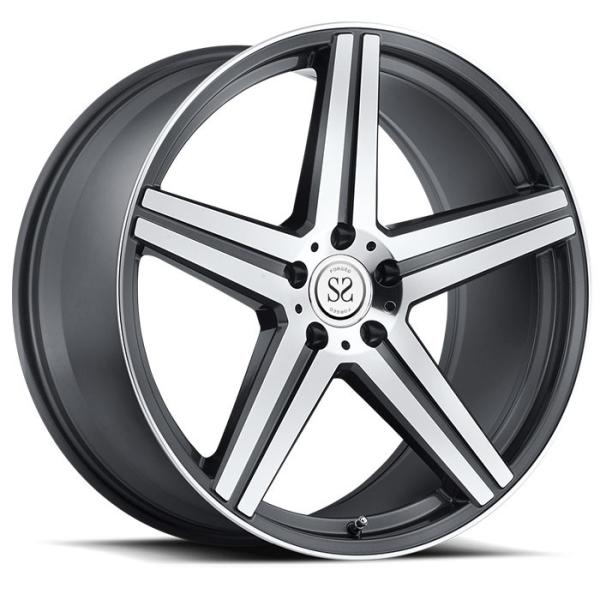 os costumes cinzentos da cara da máquina 5*114.3 1 parte forjaram a borda da roda da liga para Lexus