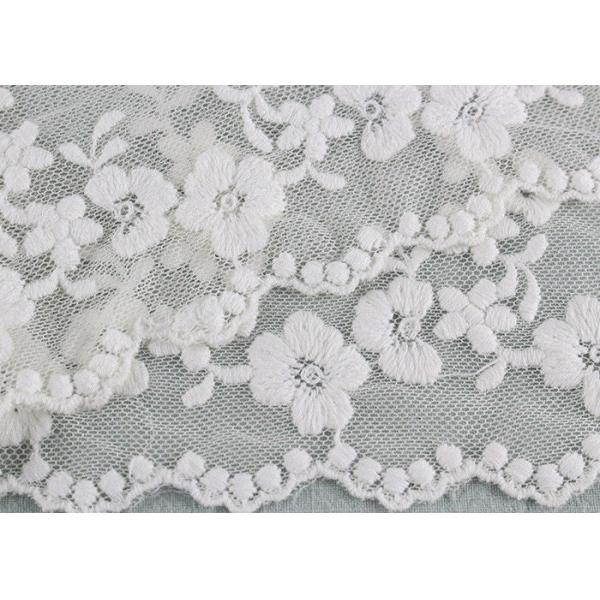 Отделка цвета слоновой кости шнурка хлопка с флористической сетью нейлона дизайна шнурка для Бридал ленты платья