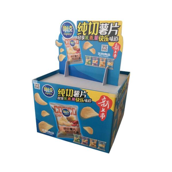 Retail Shops Eco-friendly Custom Corrugated Cardboard Display Rack with Logo Packaging