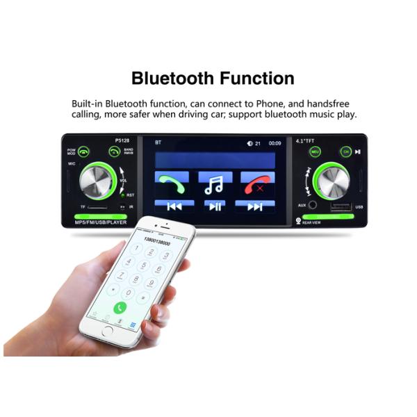 Front USB 2.0 Port 4 Inch Car Stereo Bluetooth Detachable Touch Screen Head Unit
