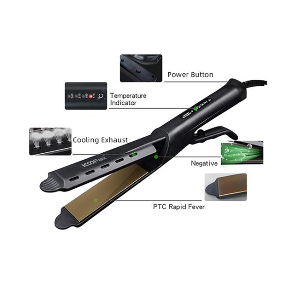 Раскручивателя волос пара титана портативная машинка керамического Ultralight Chargeable