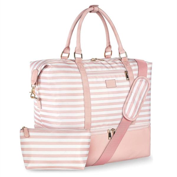 Luxury Travel Duffel Bag Women Gear Gym Sleepover Shoulder 16X7.3X15.5 Inch