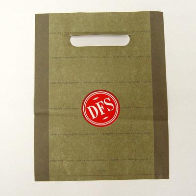 Foldable Die Cut Plastic Handle Bags Regenerative LDPE / HDPE Printed