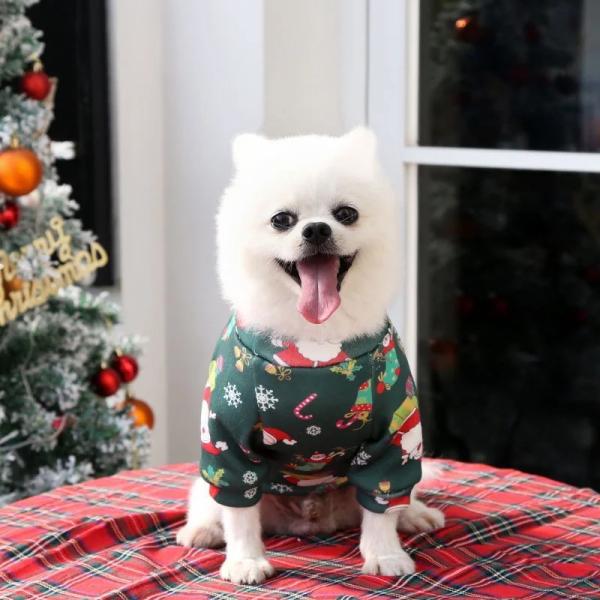 Soft Winter Pet Christmas Sweater Warm Christmas T Shirts Cotton / Tulle Material