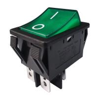 Inverseur à rappel R5 lumineux par vert de haute qualité, 32*25mm, 20A 125V, MARCHE-ARRÊT, 10 000 cycles