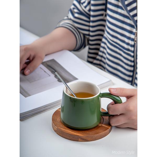 Personalised Handgrip Porcelain Milk Coffee Mug Nordic Gift Set Custom Pottery Mugs