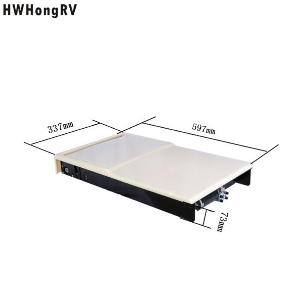 Powered rv recessed table  be compatible for Caravan campervan and  RV custom car seat electric powered foldable table