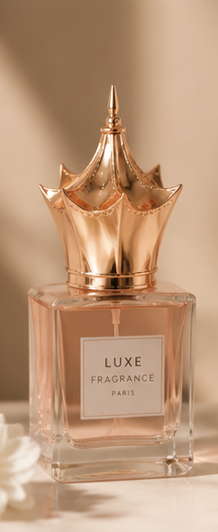 Regal Crown Luxe Rose-Gold Perfume Cap – Prestige Edition