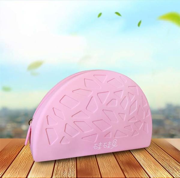Silicone Rabbit Square Silicone Cosmetic Storage Bag Fashion Solid Color Silicone Change Storage Bag