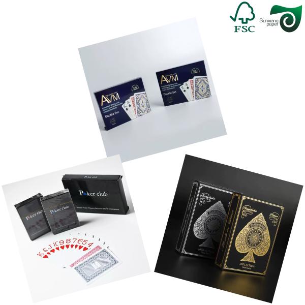 FSC C2S Glossy Playing Card Board 310gsm With Blue Or Black Core For Poker
