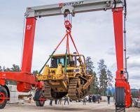 Bâtiment modulaire Travelift pour le portique fatigué en caoutchouc et la grue de pont roulant