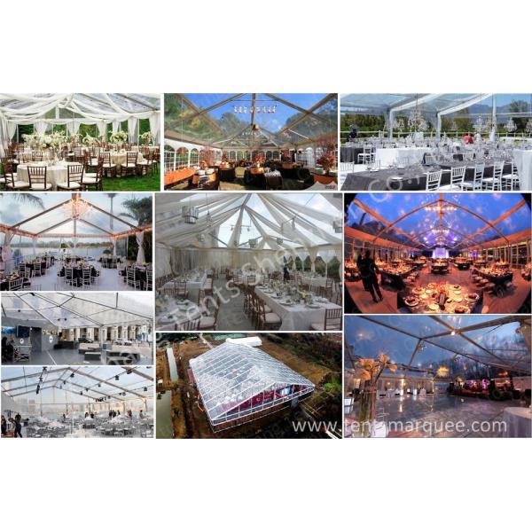 Transparent Roof PVC Fabric clear canopy tent for Luxury Wedding Party