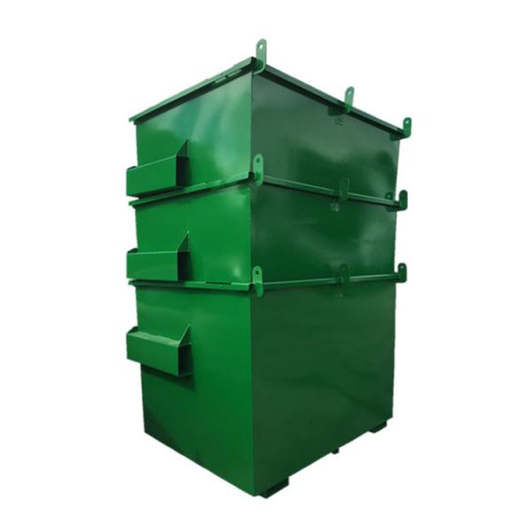 Commercial Front Load Trash Container 4-6mm Steel Construction For Garbage Collection