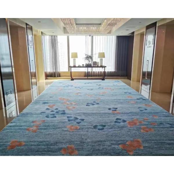 Square Design Fireproof Wall to Wall Carpet 80% Wool 20% Nylon for Commercial Flooring