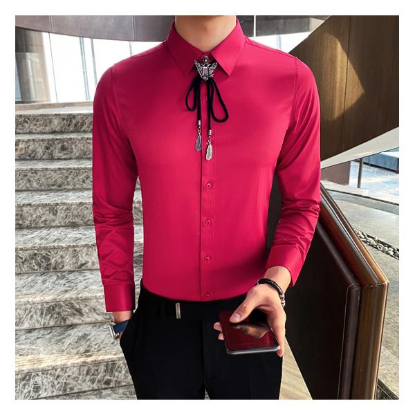5000 мужских формальных рубашек в стиле Casual Slim Cotton с длинным рукавным дизайном для настройки