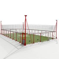 Modular Outdoor Indoor Soccer Field Explosion Proof Custom Size Football Training Cage