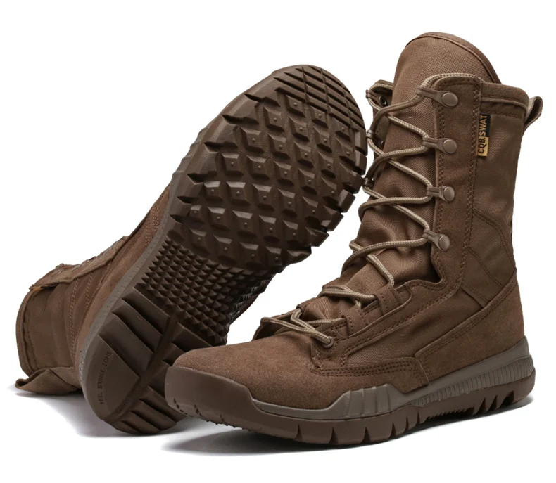 Black Mens Brown Military Boots Desert Ultralight Breathable High Top Tactical