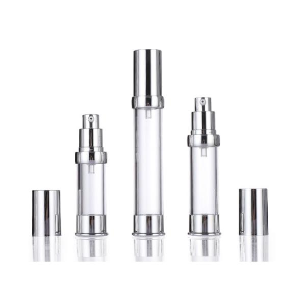 Plastic Pump 30ml Airless Cosmetic Bottles With Smooth Surface
