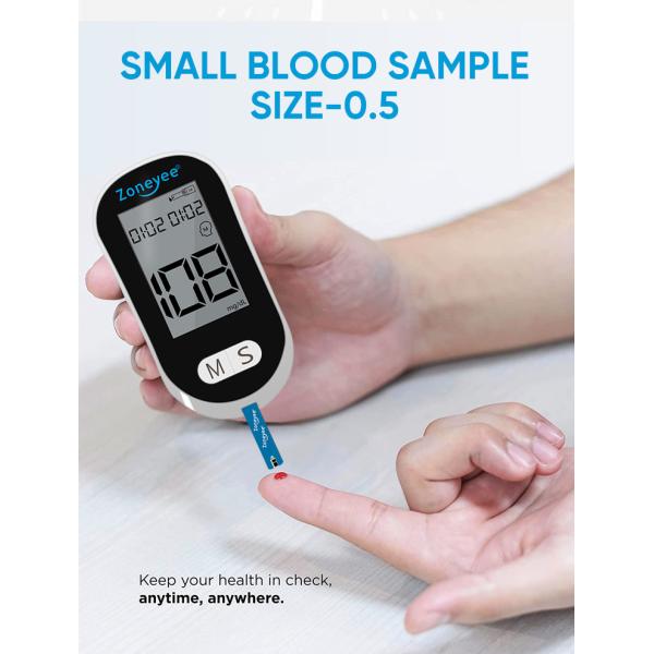 Портативный код свободное цифров Glucometer с набором небольшого метра содержания глюкозы в крови монитора уровня сахара в крови крови тома умного полным