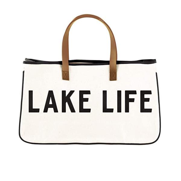 Custom Printed Large Canvas Travel Weekend Getaway Summer Beach Tote Bag with Leather Handles