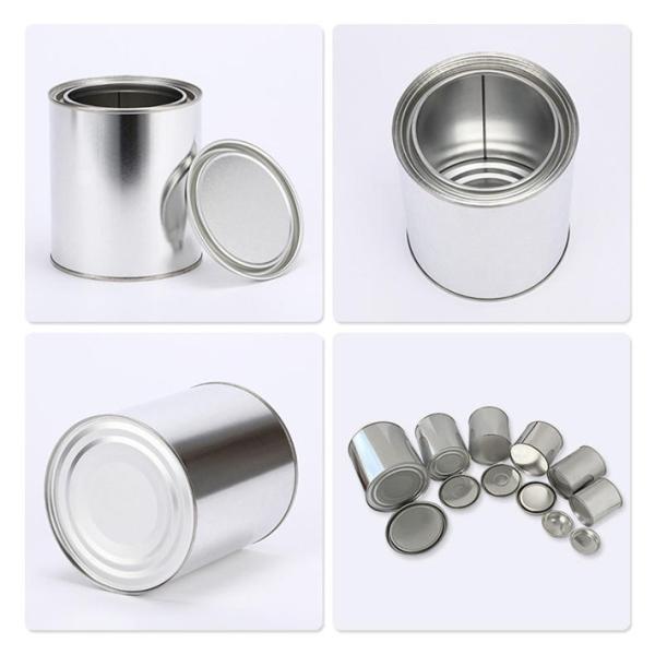 1 liter Paint Can With Lever Lid Metal Round Tin Can Packing For Glue And Coating