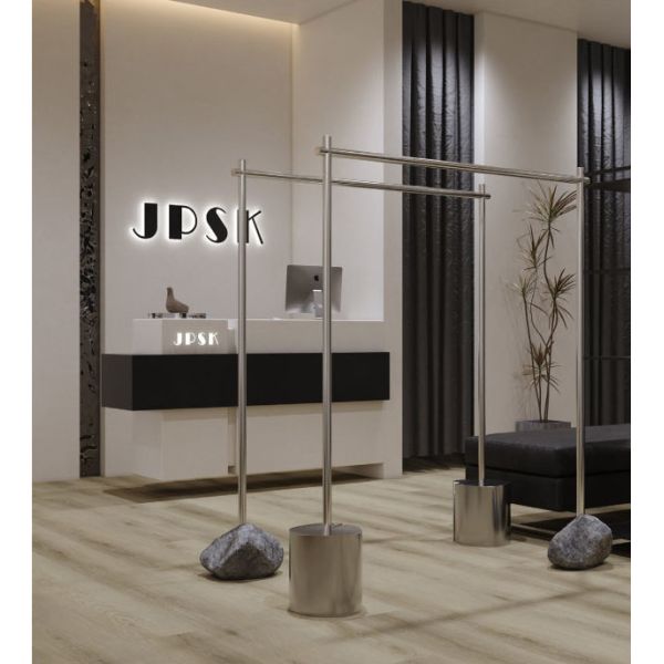 Light Grey Spc Tiles Flooring Mildew Proof Spc Tile Flooring Easy Cleaning