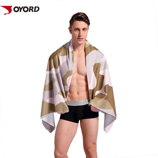 Polyester Personalised Sports Towel Innovative Design Chemical Free Unique Knit Weave