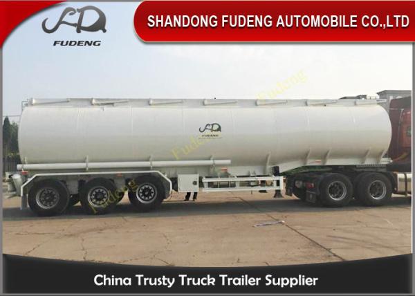 Oil Tanker Trailer With Lifting Front Axle , Tanker Truck Trailer  Q345 Carbon Steel