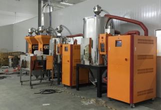 Stainless Steel Hot Air Hopper Dryer Down Blowing Design Energy Saving