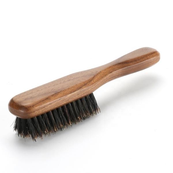 Boar Bristle Beard Brush Comb Set Black Color Wood Material for Men Beard Hair Grooming