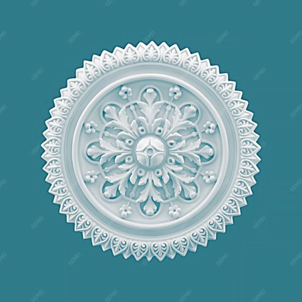 M-7108 Wholesale Polyurethane Foam Round Waterproof Interior Decorative Ceiling Medallions