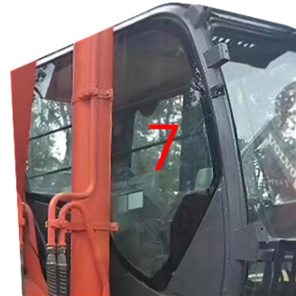 Máquina escavadora Glass Replacement de HITACHI do lado NO.7 direito 5mm densamente