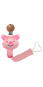 Pacifier Clip, Neutral Cute Rabbit Pacifier Leash For Boys Girls Fits For All Pacifiers, Ideal Baby Shower Baby Gift