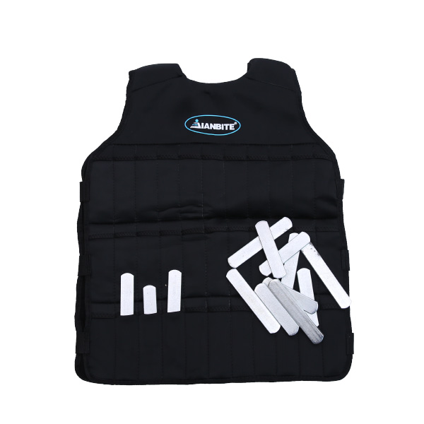 Weight Loss Black Adjustable Weighted Workout Vest , 20kg Weighted Training Vest