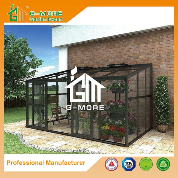 Aluminum Greenhouse-Hexagon Series-242 X 392 X 237CM-Dark Grey Color- PC or Glass