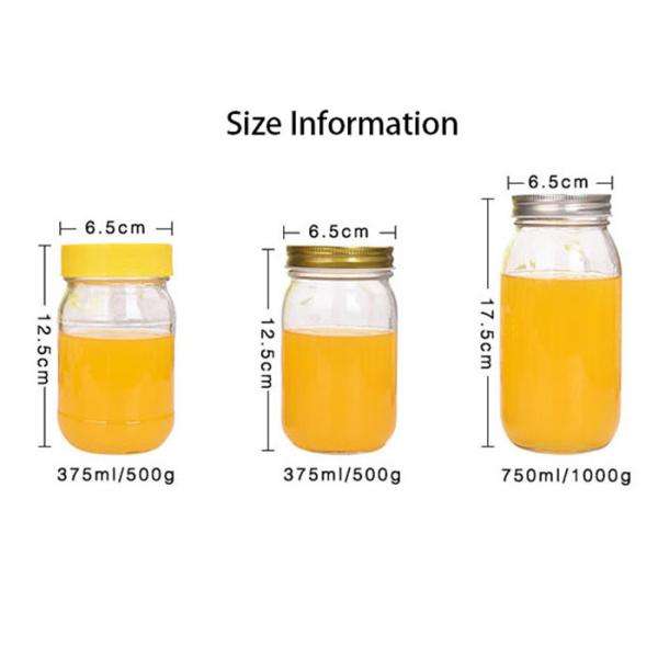 опарникы меда 300ml 500ml 750ml стеклянные/контейнеры меда упаковывая