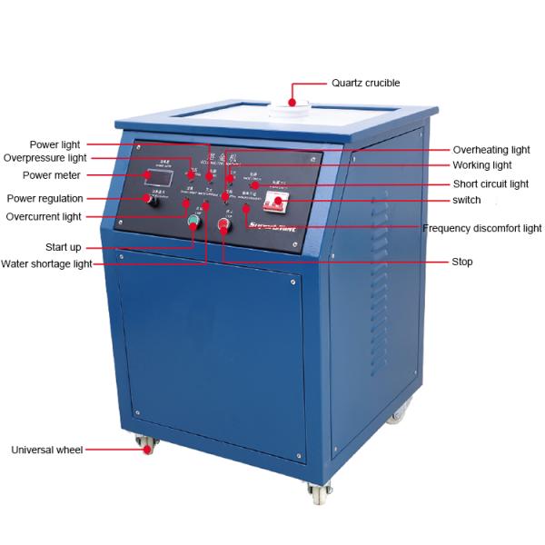 Gold Platinum Palladium Industrial Melting Furnace 2600C IGBT Induction Heating Machine