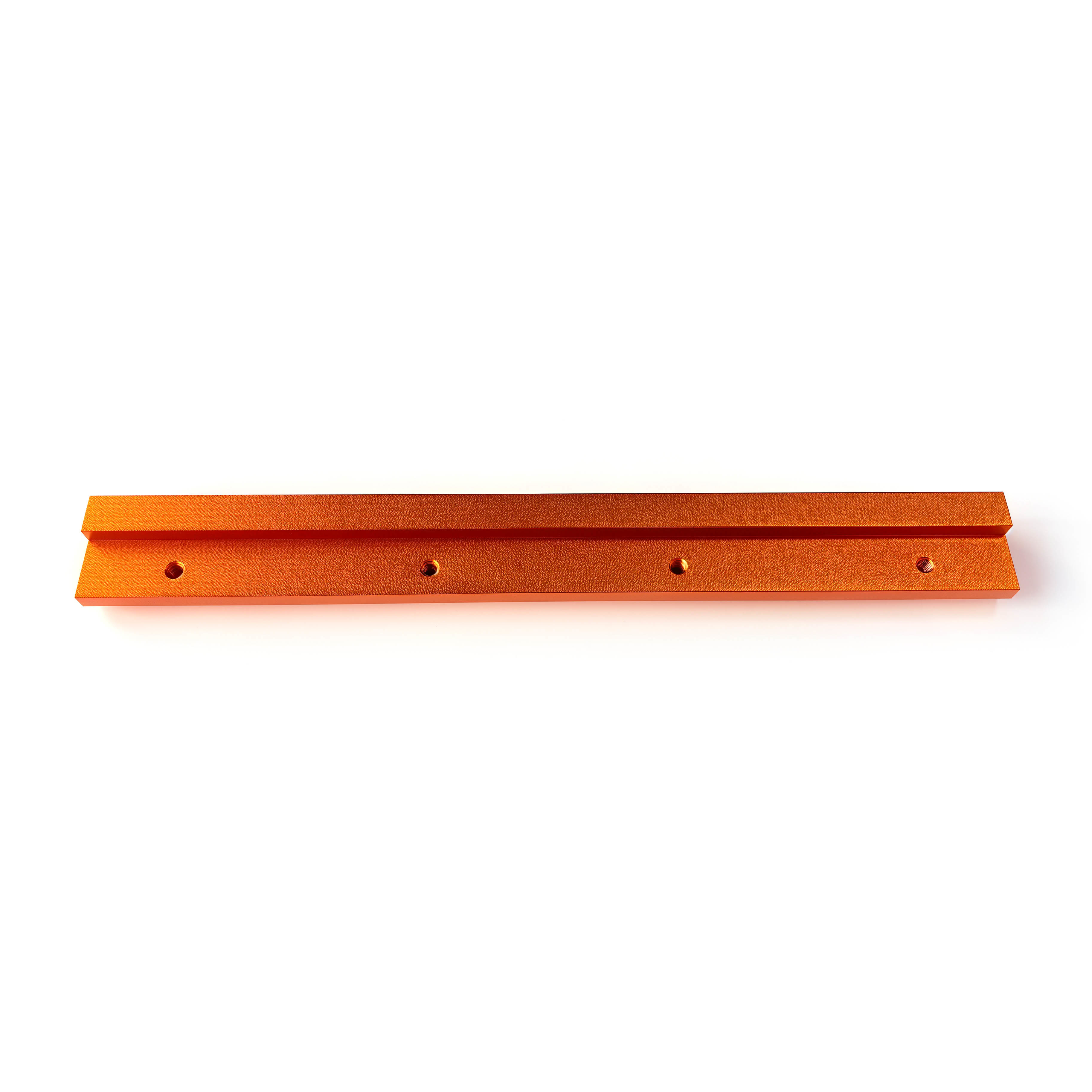 Single C Groove Aluminum Extrusion Rail Decorative Equipment Mounting Strip Orange Anodized C Channel Bar