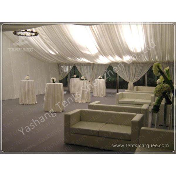 Luxury Fully Decorated 20X20 Party Tent With Sidewalls , Outdoor Party Marquee